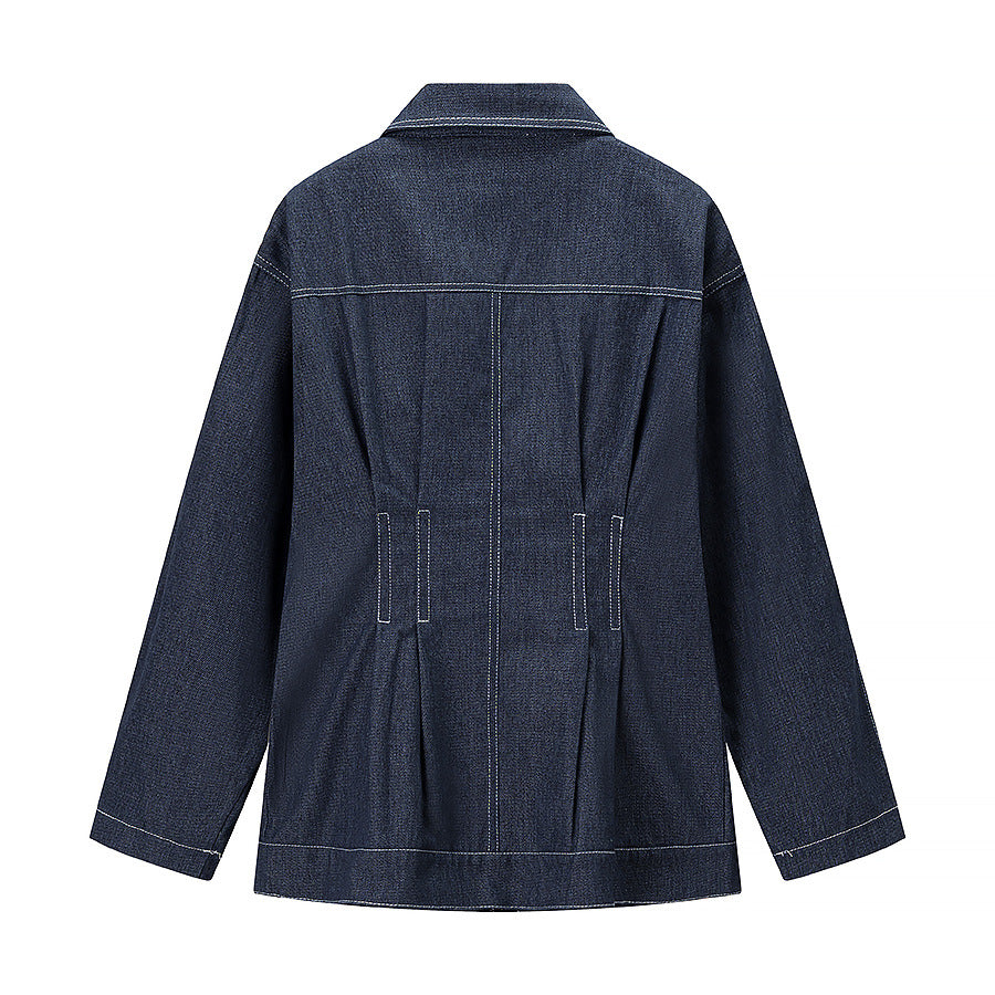 Damer casual denimjacka med praktiska fickor och modern skärning Mirla-Eva Jonsson