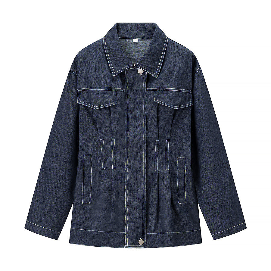 Damer casual denimjacka med praktiska fickor och modern skärning Mirla-Eva Jonsson