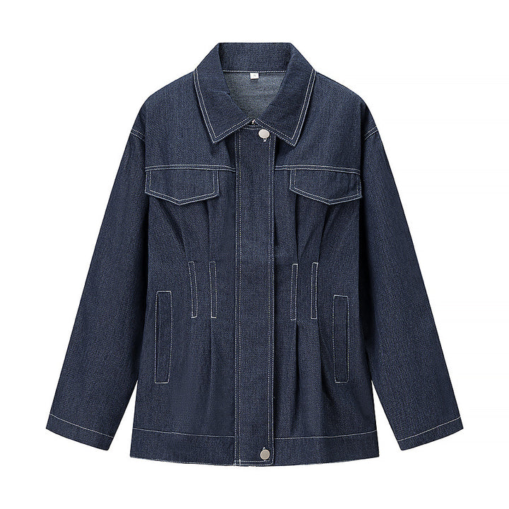 Damer casual denimjacka med praktiska fickor och modern skärning Mirla-Eva Jonsson