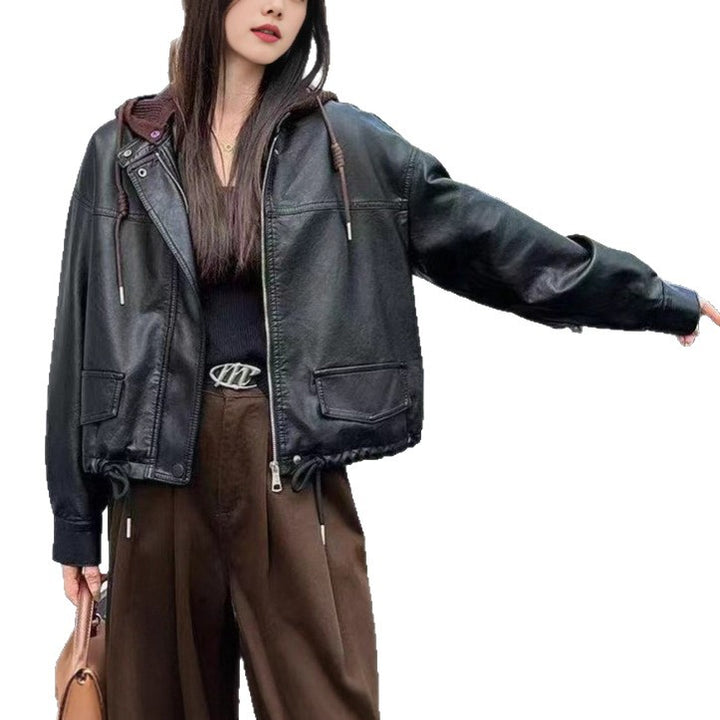 Damer casual faux läderjacka Mirla-Eva Jonsson