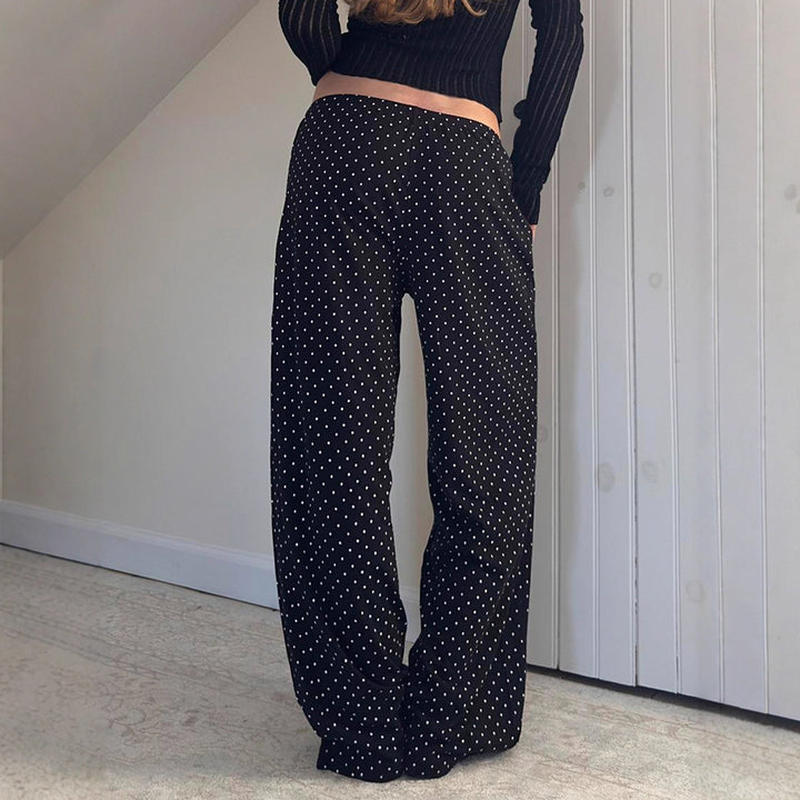 Damer casual fritidsbyxor med prickar Mirla-Eva Jonsson