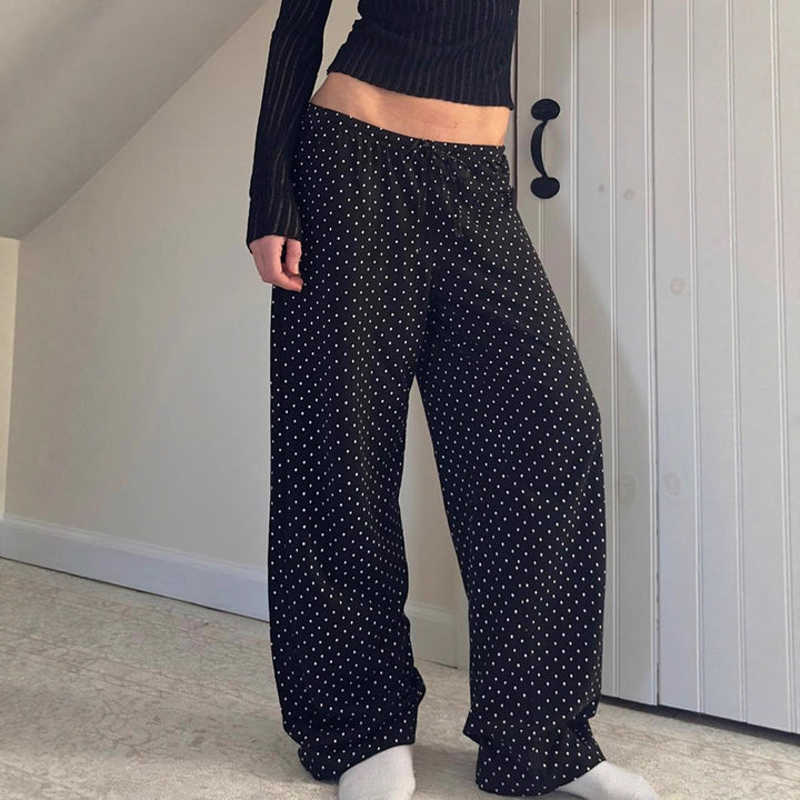 Damer casual fritidsbyxor med prickar Mirla-Eva Jonsson