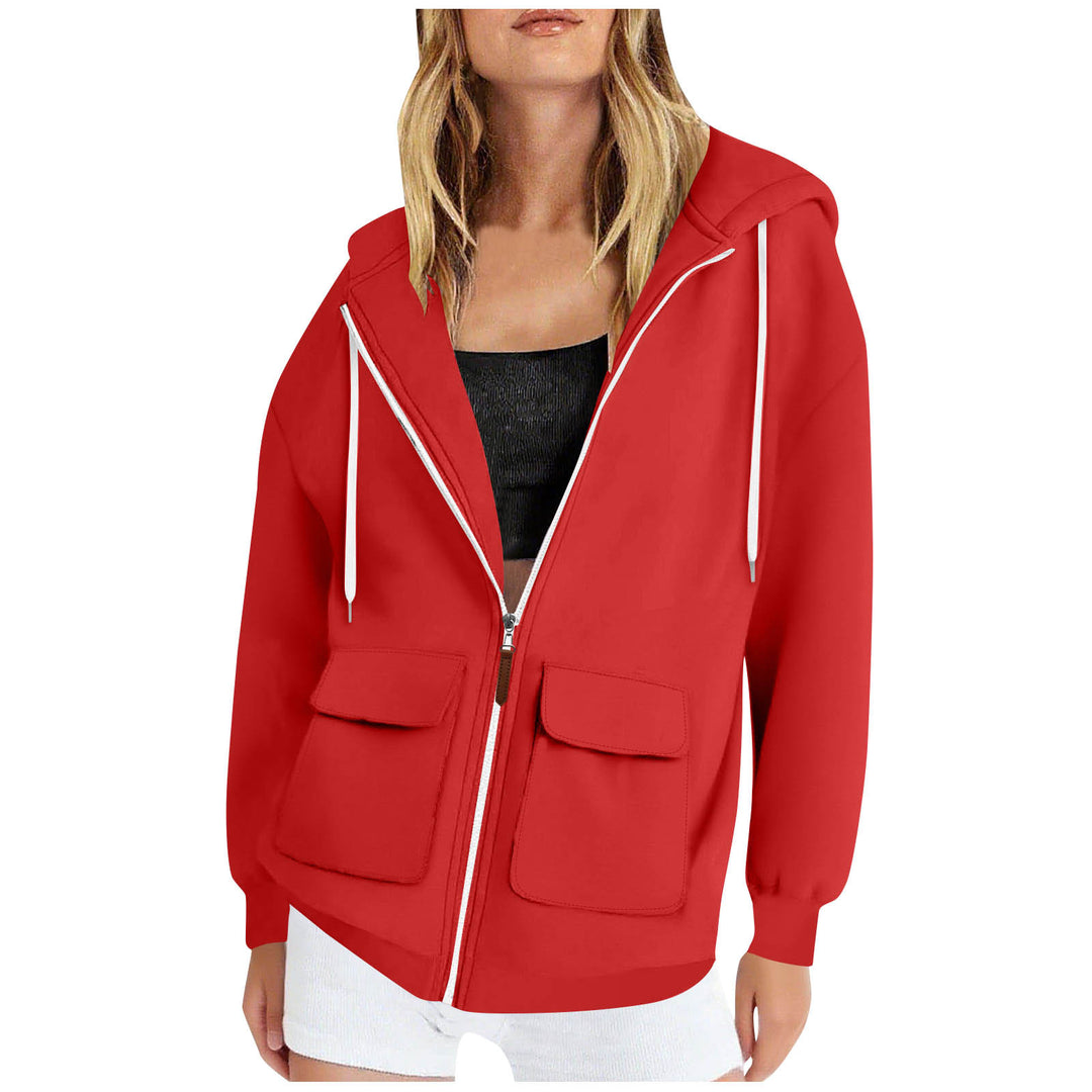 Damer casual hoodie jacka med stora fickor Mirla-Eva Jonsson