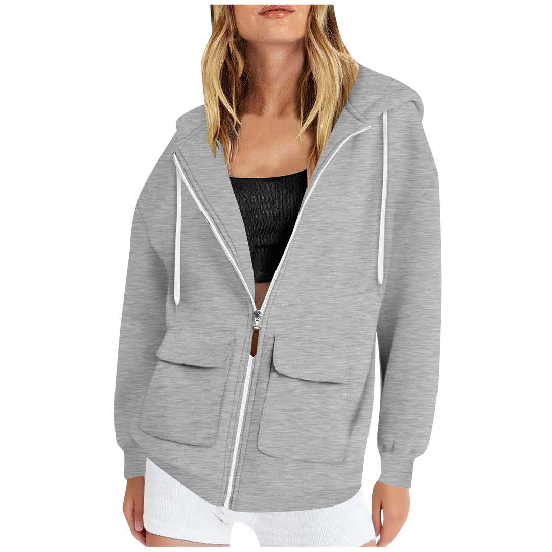 Damer casual hoodie jacka med stora fickor Mirla-Eva Jonsson
