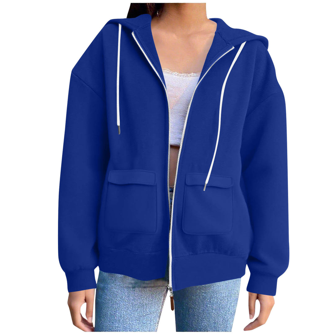 Damer casual hoodie jacka med stora fickor Mirla-Eva Jonsson