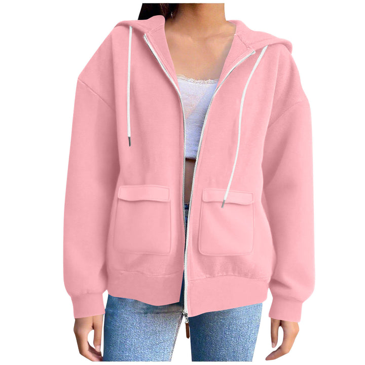 Damer casual hoodie jacka med stora fickor Mirla-Eva Jonsson