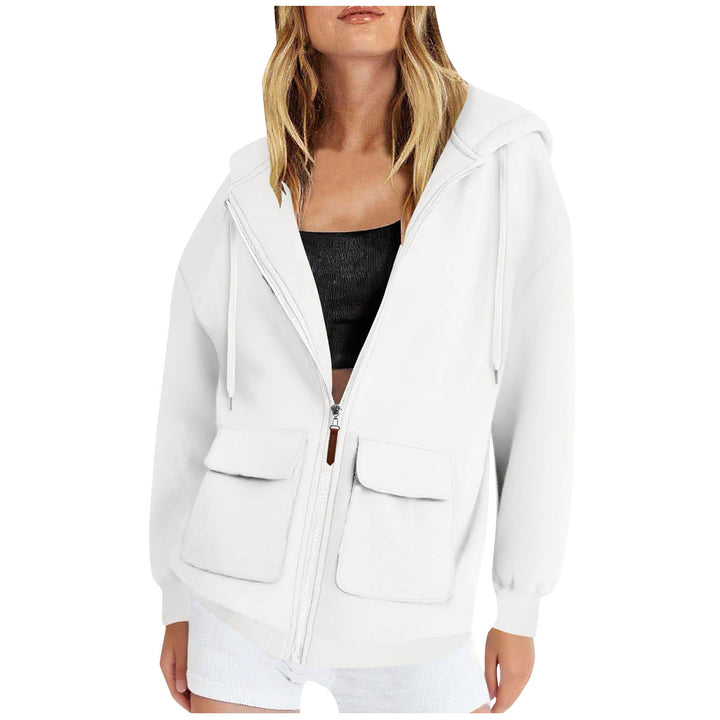 Damer casual hoodie jacka med stora fickor Mirla-Eva Jonsson