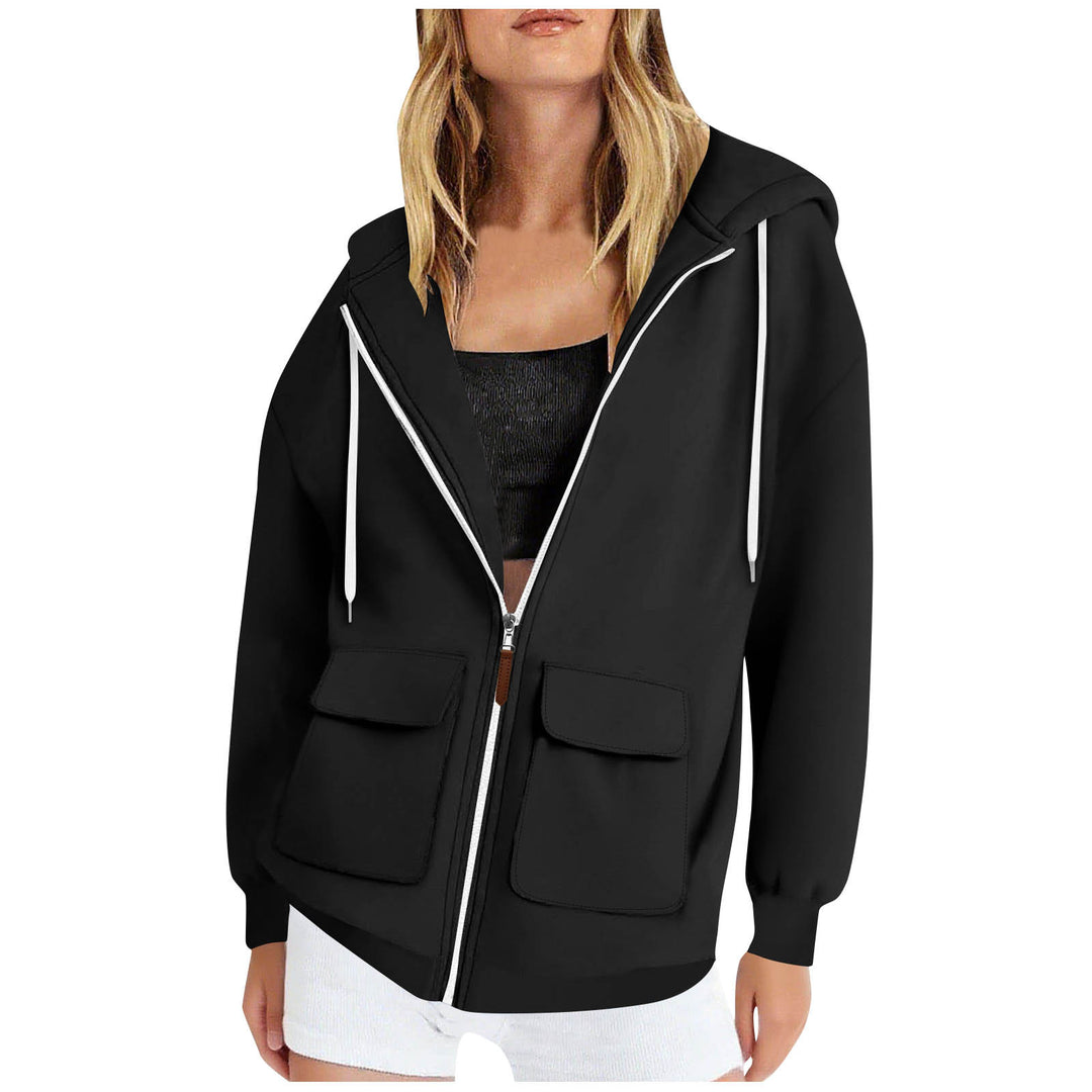 Damer casual hoodie jacka med stora fickor Mirla-Eva Jonsson