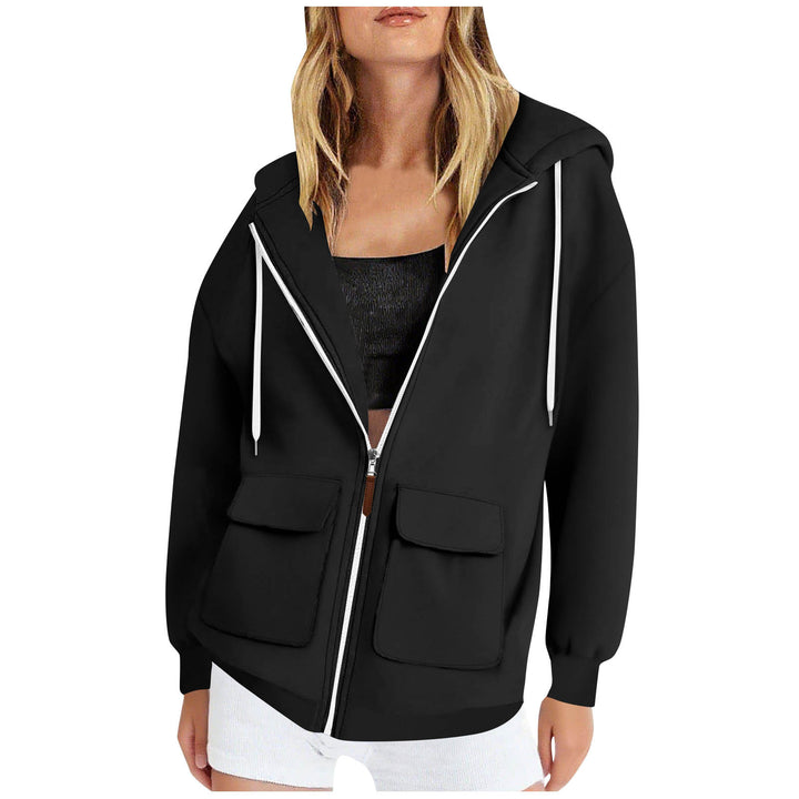 Damer casual hoodie jacka med stora fickor Mirla-Eva Jonsson