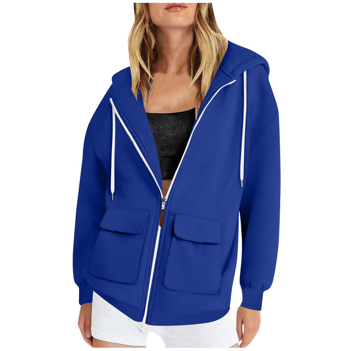 Damer casual hoodie jacka med stora fickor Mirla-Eva Jonsson