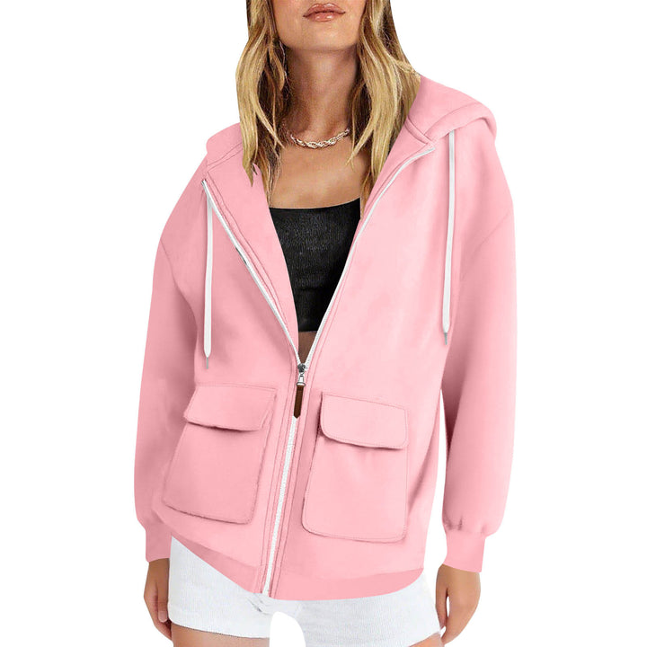 Damer casual hoodie jacka med stora fickor Mirla-Eva Jonsson