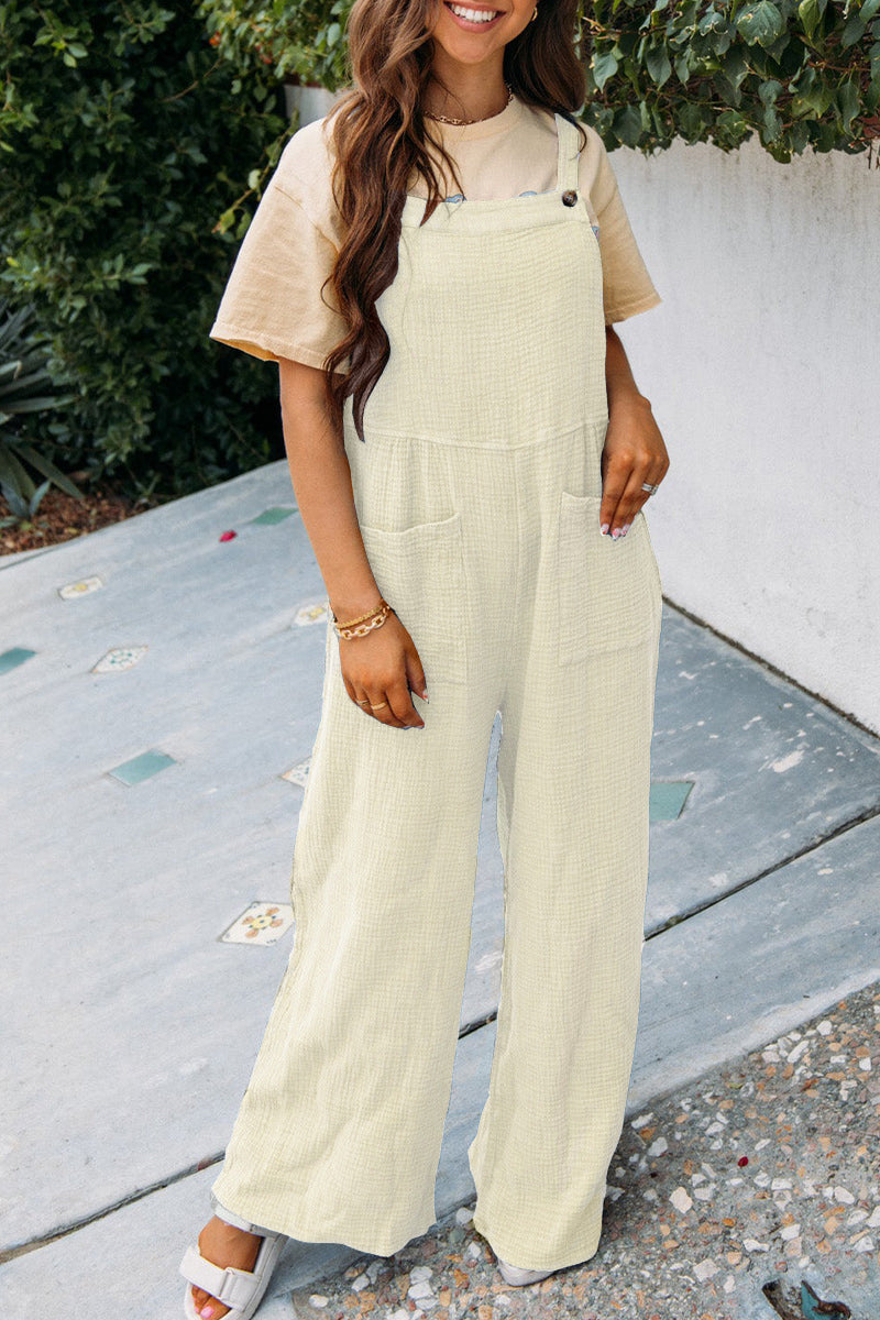 Damer casual jumpsuit med praktiska fickor och justerbara axelband Mirla-Eva Jonsson