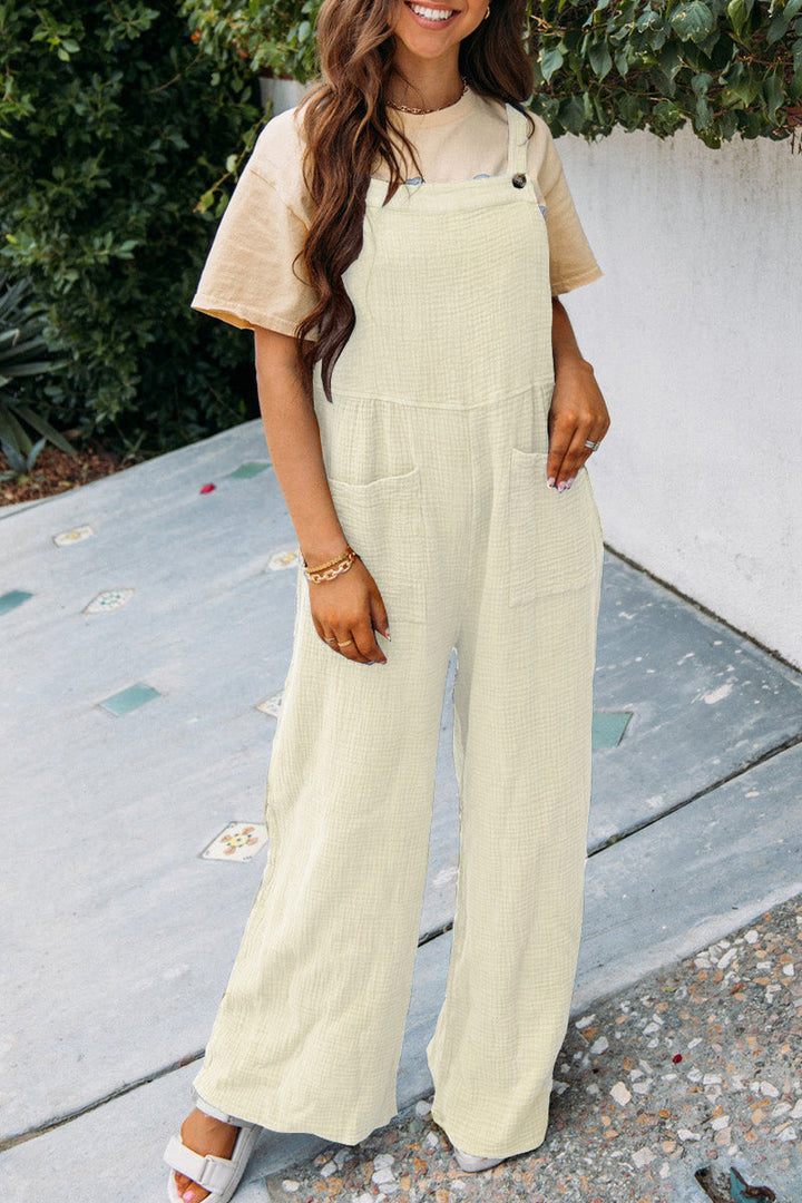 Damer casual jumpsuit med praktiska fickor och justerbara axelband Mirla-Eva Jonsson