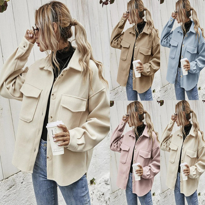 Damer casual oversized jacka med praktiska fickor Mirla-Eva Jonsson
