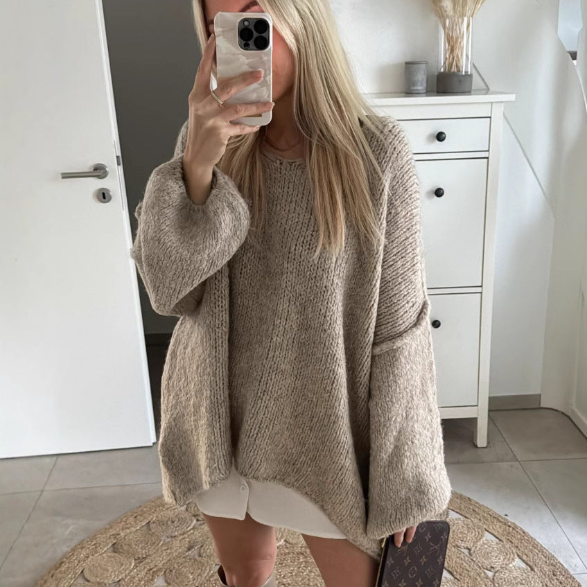 Damer casual oversized tröja med voluminösa ärmar och mjuk textur Mirla-Eva Jonsson