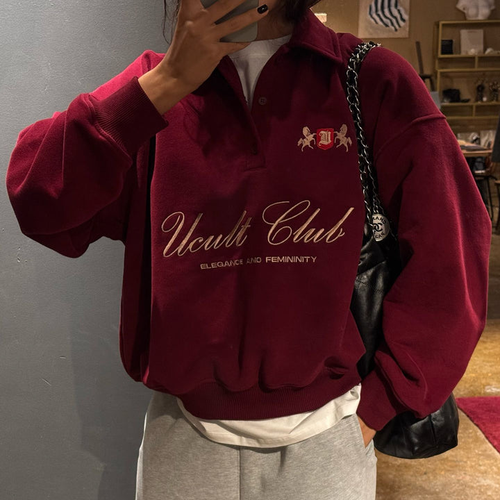 Damer casual polo tröja med elegant logotyp Mirla-Eva Jonsson