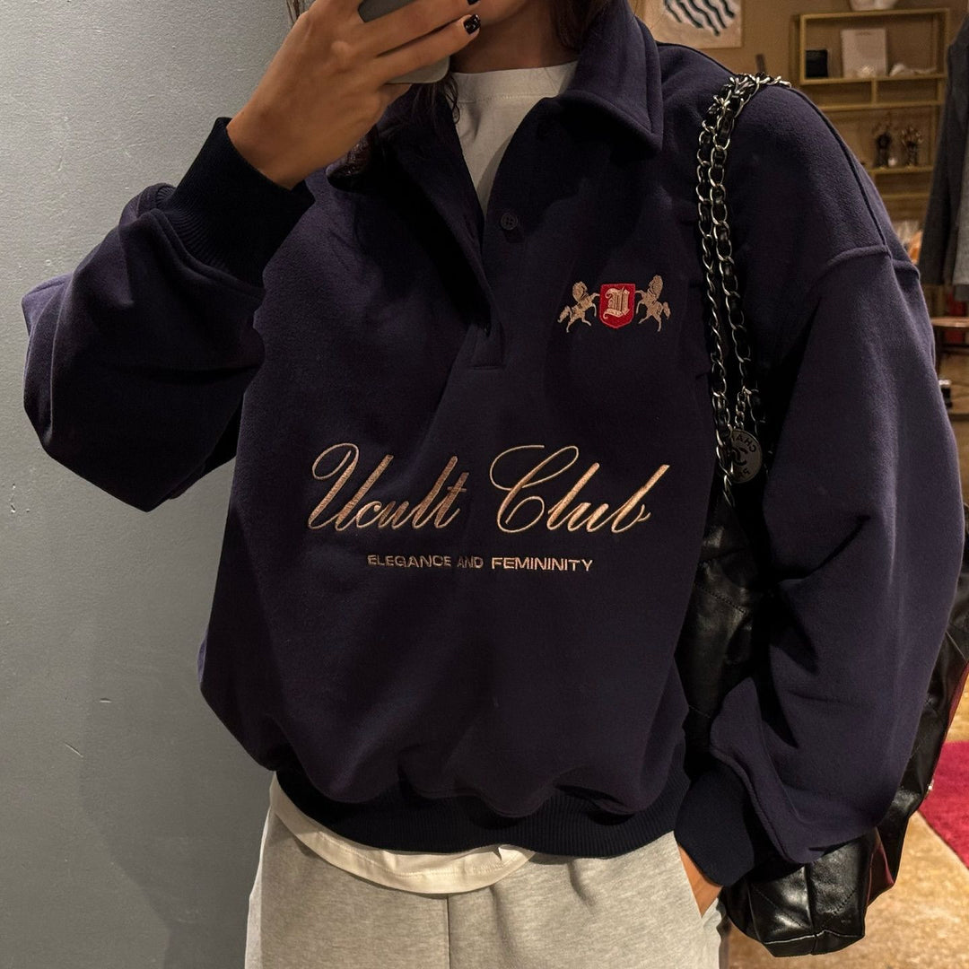 Damer casual polo tröja med elegant logotyp Mirla-Eva Jonsson
