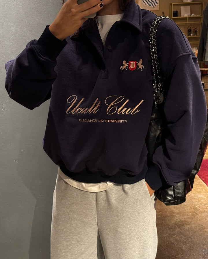 Damer casual polo tröja med elegant logotyp Mirla-Eva Jonsson