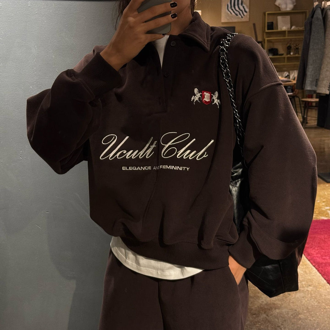 Damer casual polo tröja med elegant logotyp Mirla-Eva Jonsson