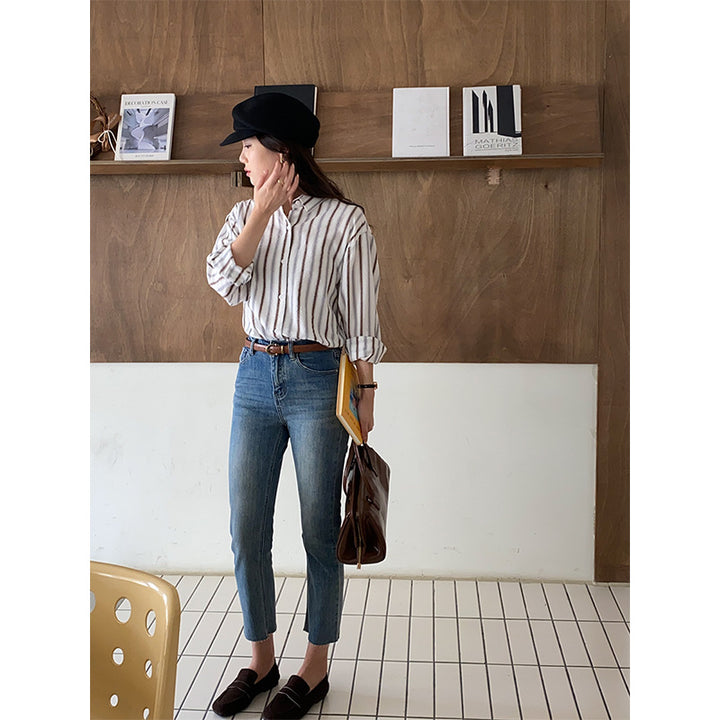 Damer casual randig blus Mirla-Eva Jonsson
