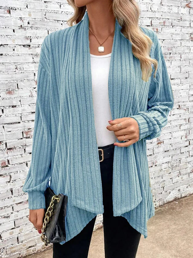 Damer casual stickad cardigan med markant ribbdesign Mirla-Eva Jonsson