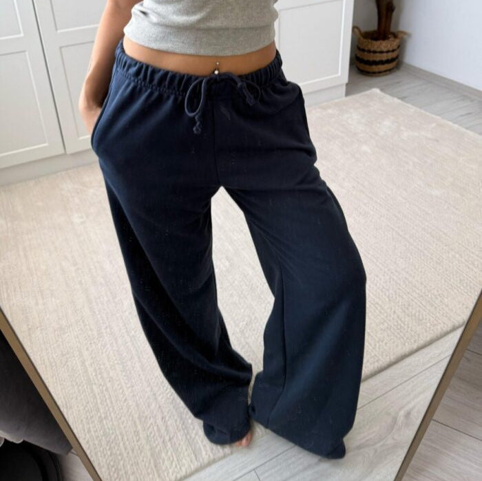 Damer casual sweatpants med elastisk midjeband och dragsko Mirla-Eva Jonsson