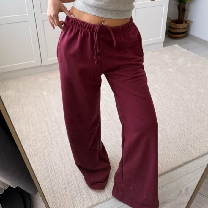 Damer casual sweatpants med elastisk midjeband och dragsko Mirla-Eva Jonsson