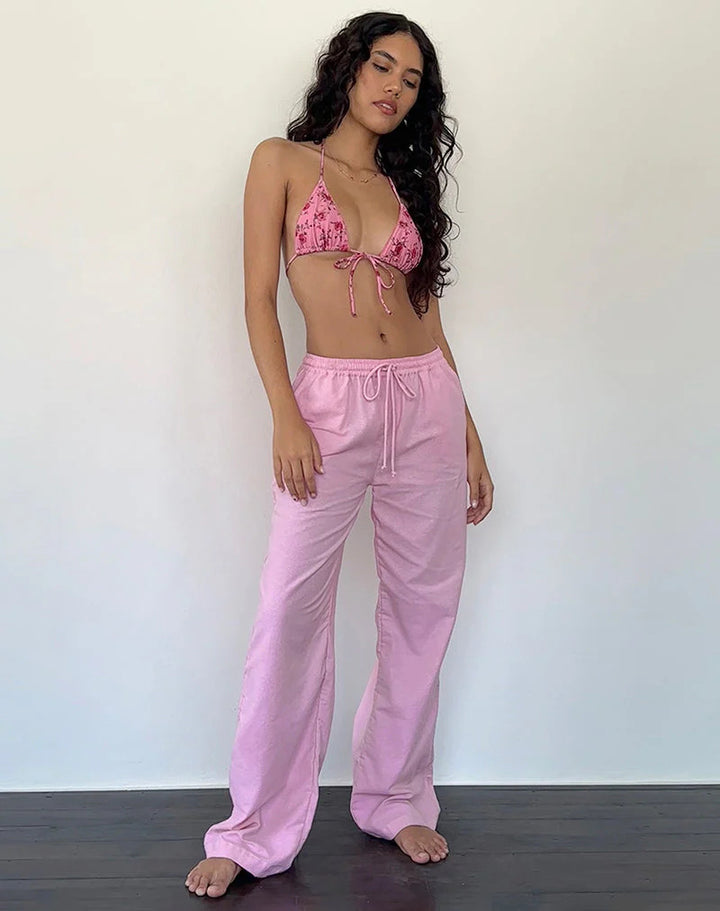 Damer casual sweatpants med elastisk midjeband och dragsko Mirla-Eva Jonsson