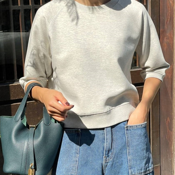 Damer casual sweatshirt med 3/4 ärmar Mirla-Eva Jonsson