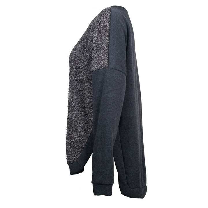 Damer casual sweatshirt med elegant textur-mix och långa ärmar Eva Jonsson-Eva Jonsson