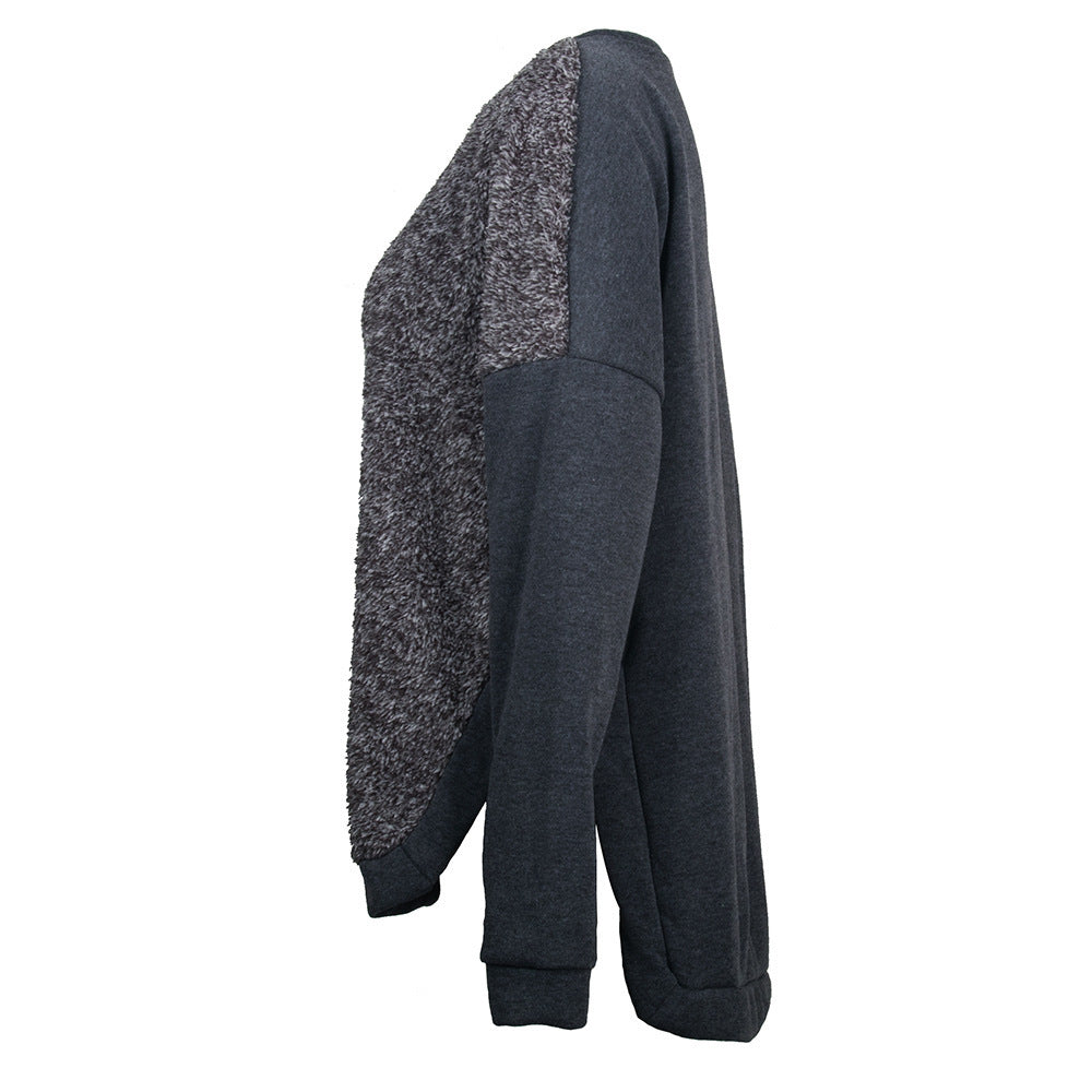 Damer casual sweatshirt med elegant textur-mix och långa ärmar Eva Jonsson-Eva Jonsson