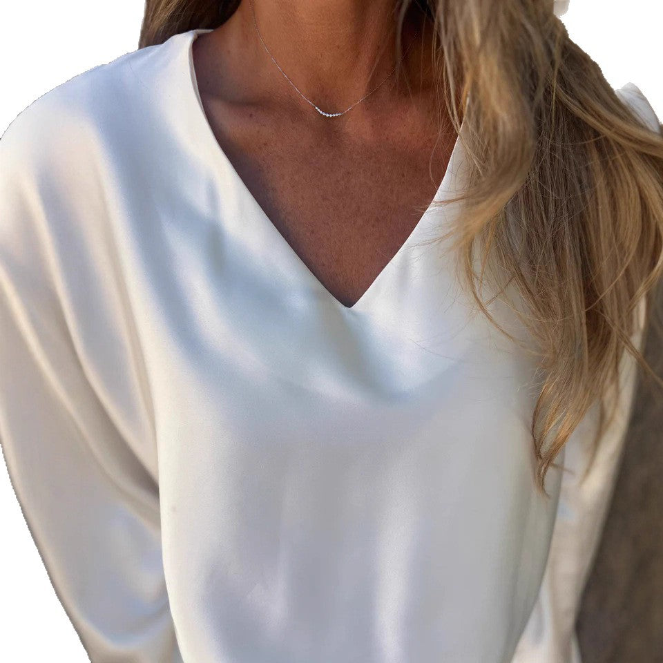 Damer casual topp med särskild skärning och lätt glans Eva Jonsson-Eva Jonsson
