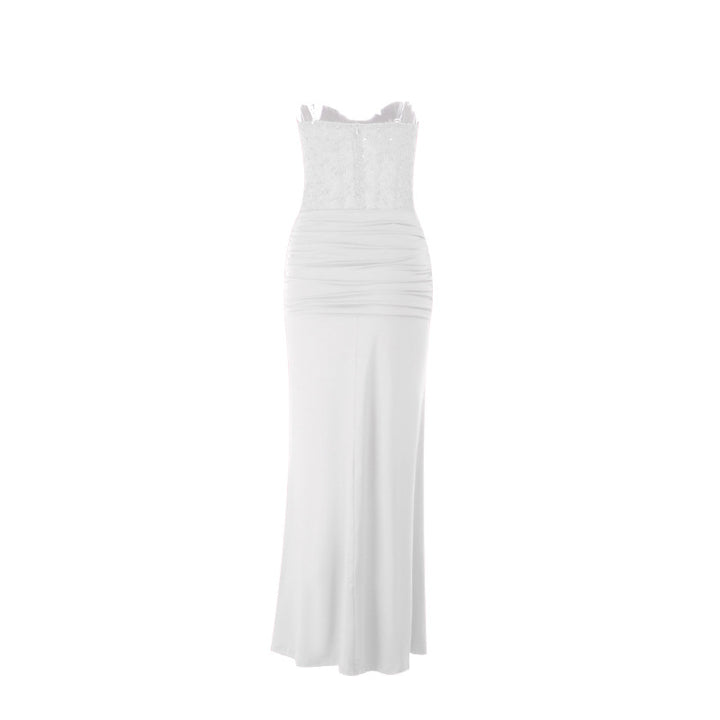 Damer chic Maxiklänning med elegant bustier-overdel och rynkad kjol Mirla-Eva Jonsson