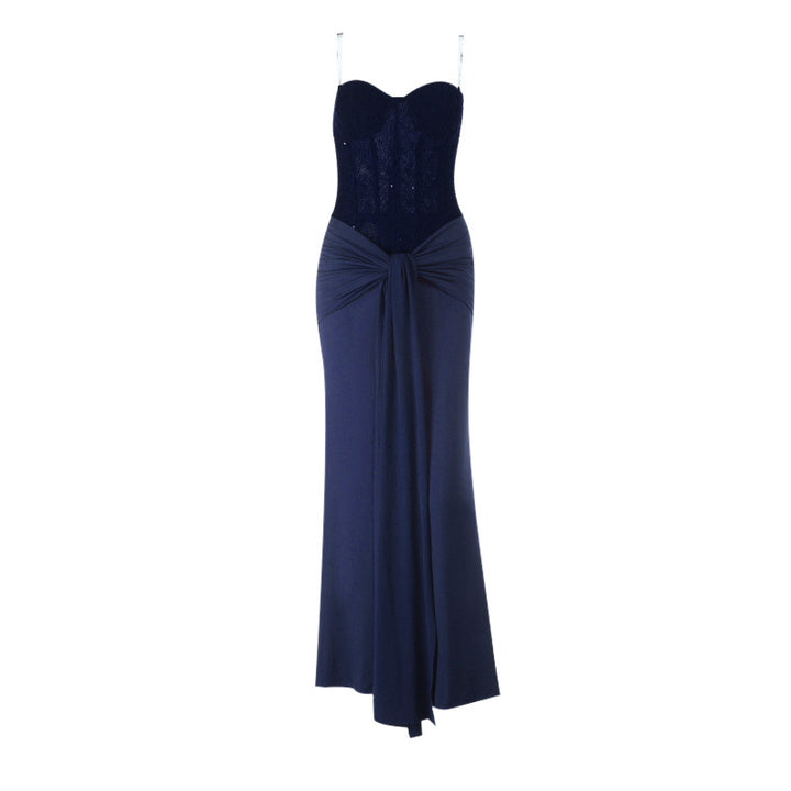 Damer chic Maxiklänning med elegant bustier-overdel och rynkad kjol Mirla-Eva Jonsson