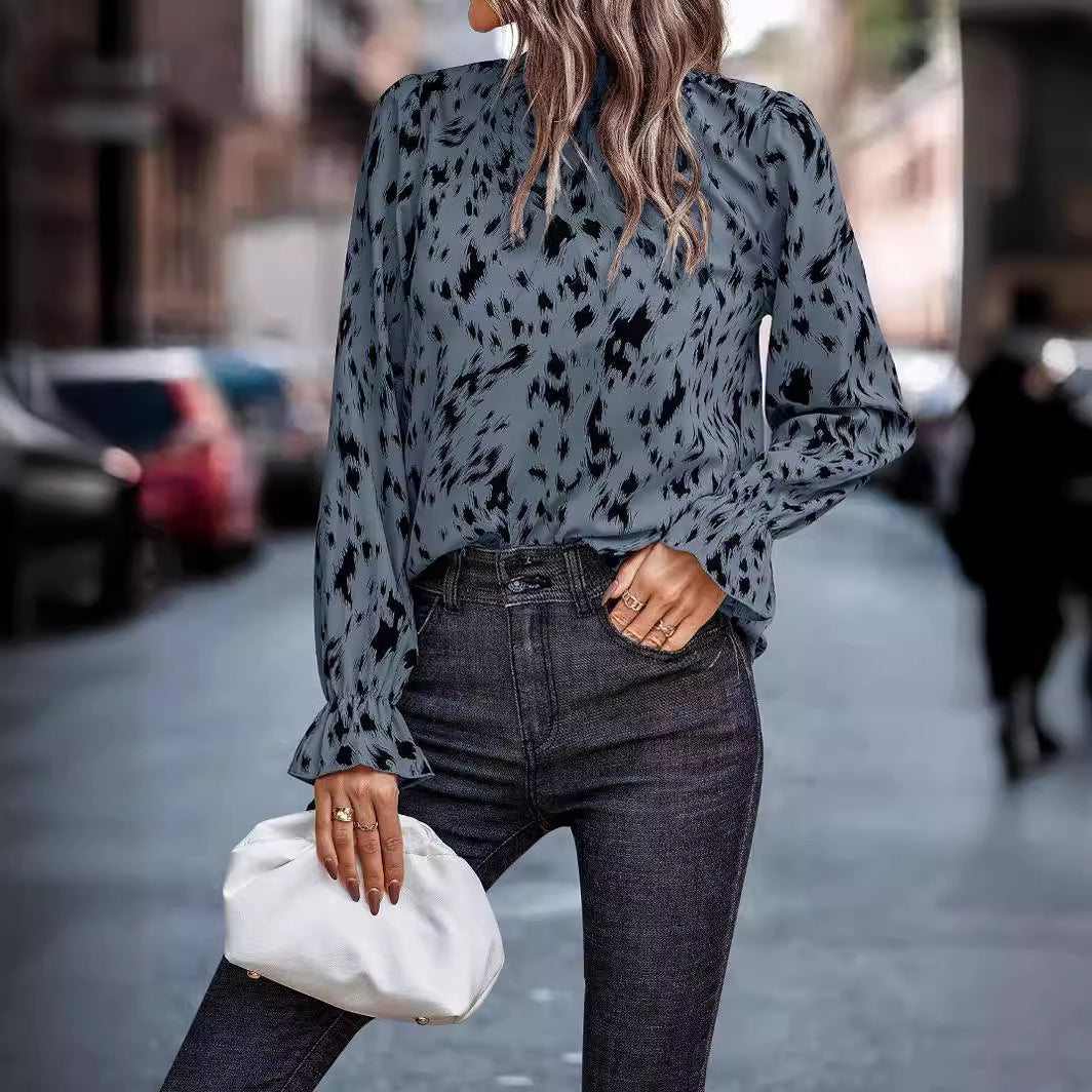 Damer chiffongblus med volangdetaljer Mirla-Eva Jonsson