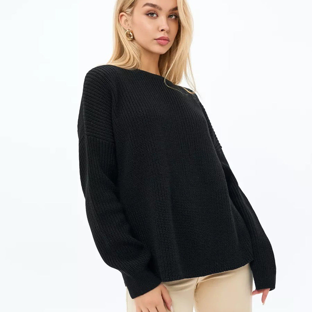 Damer chunky stickad tröja med lös passform och texturerad design Mirla-Eva Jonsson