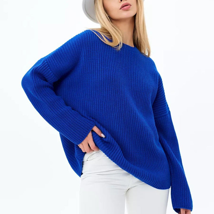Damer chunky stickad tröja med lös passform och texturerad design Mirla-Eva Jonsson