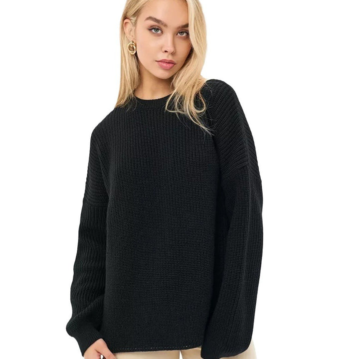 Damer chunky stickad tröja med lös passform och texturerad design Mirla-Eva Jonsson