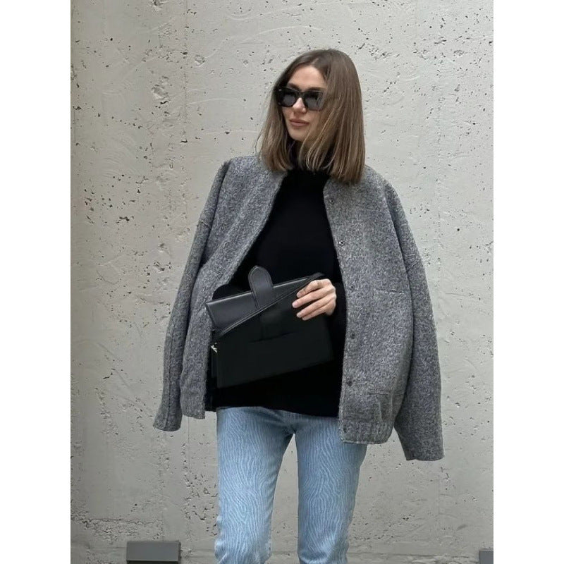 Damer cool oversized jacka i mjuk ullblandning Mirla-Eva Jonsson