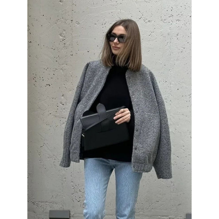 Damer cool oversized jacka i mjuk ullblandning Mirla-Eva Jonsson