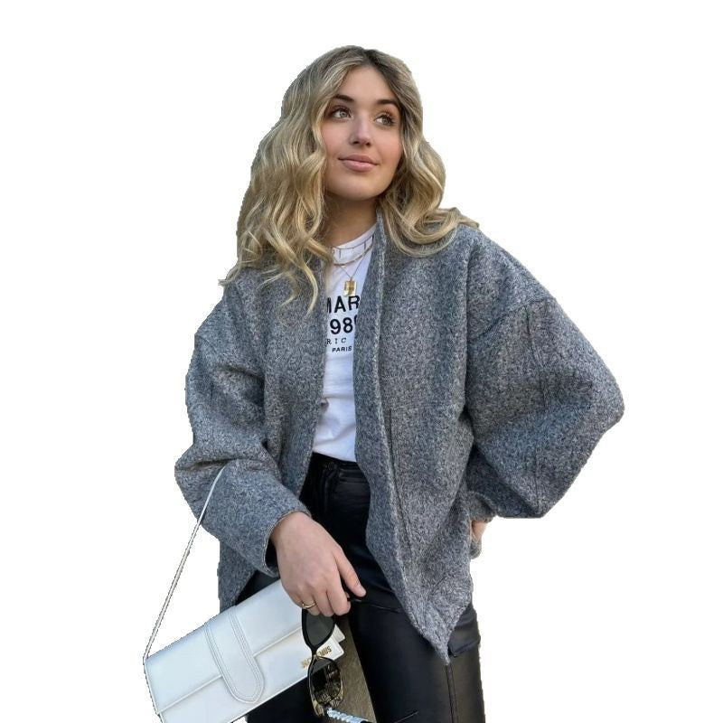 Damer cool oversized jacka i mjuk ullblandning Mirla-Eva Jonsson
