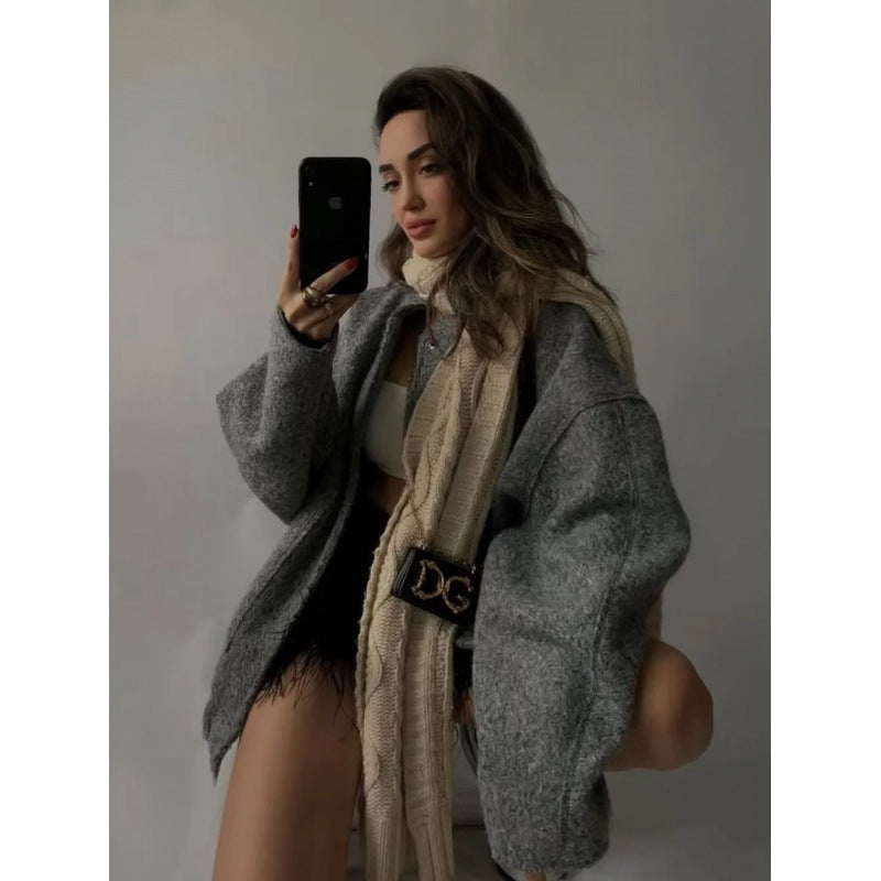 Damer cool oversized jacka i mjuk ullblandning Mirla-Eva Jonsson