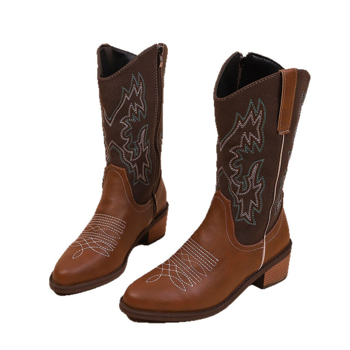 Damer cowboystövlar med konstnärliga broderier Mirla-Eva Jonsson