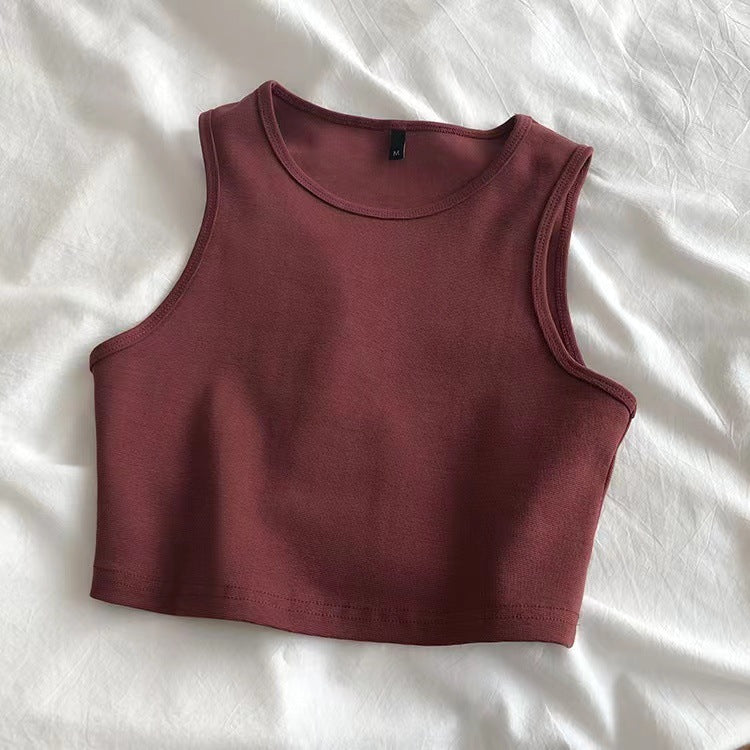 Damer crop top gjord av andningsbart material med en figurnära snitt-Eva Jonsson