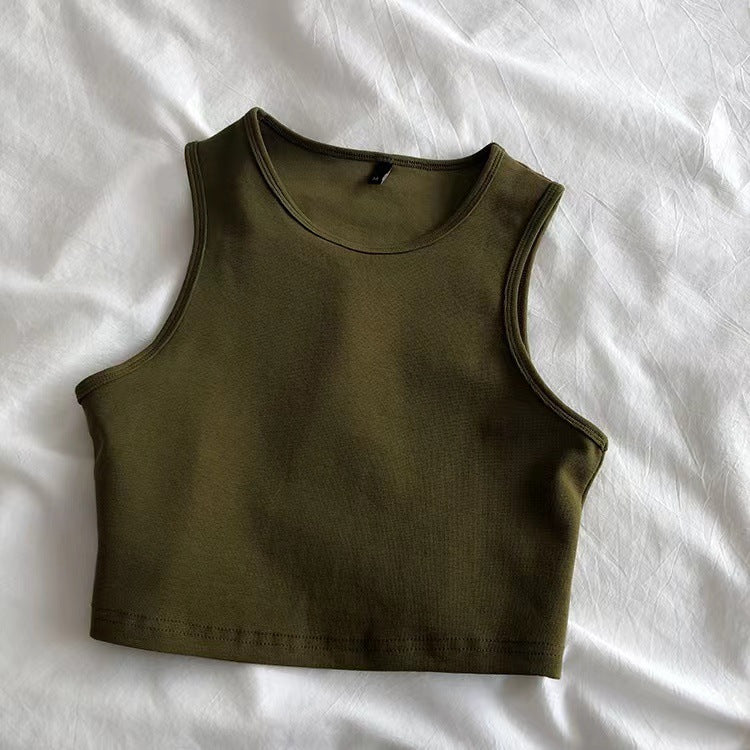 Damer crop top gjord av andningsbart material med en figurnära snitt-Eva Jonsson