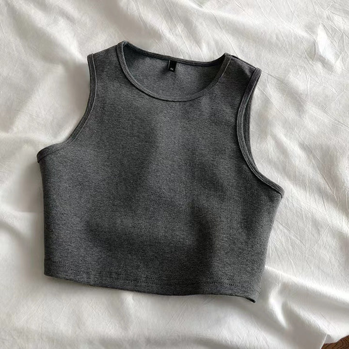 Damer crop top gjord av andningsbart material med en figurnära snitt-Eva Jonsson