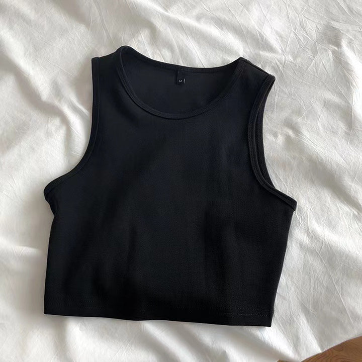 Damer crop top gjord av andningsbart material med en figurnära snitt-Eva Jonsson