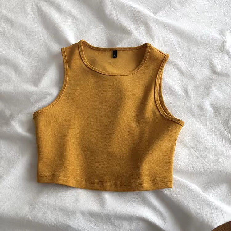 Damer crop top gjord av andningsbart material med en figurnära snitt-Eva Jonsson