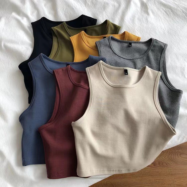 Damer crop top gjord av andningsbart material med en figurnära snitt-Eva Jonsson
