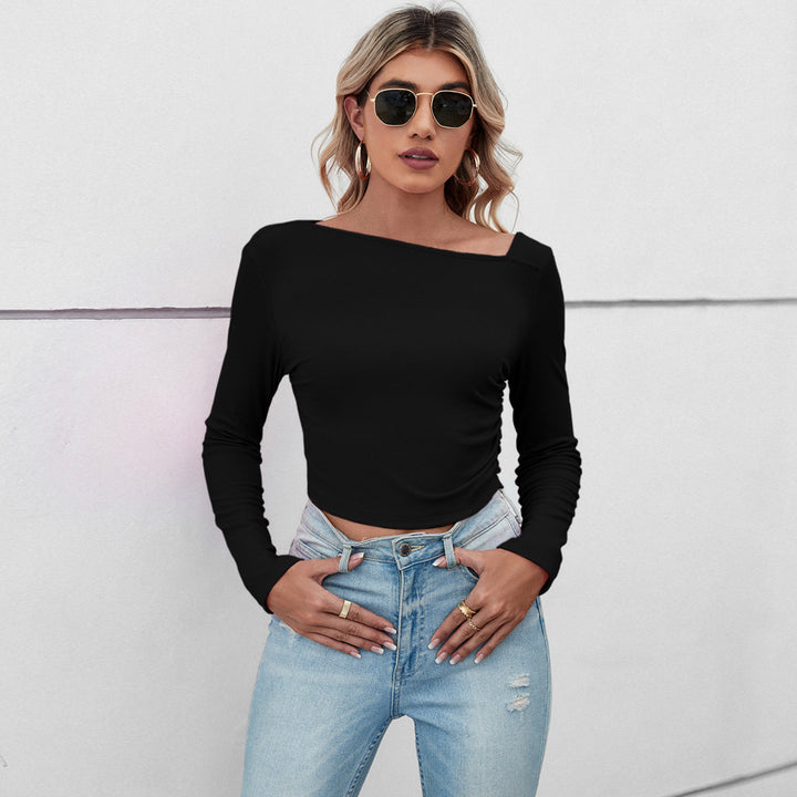 Damer crop top med elegant design och raffinerade volangdetaljer Mirla-Eva Jonsson